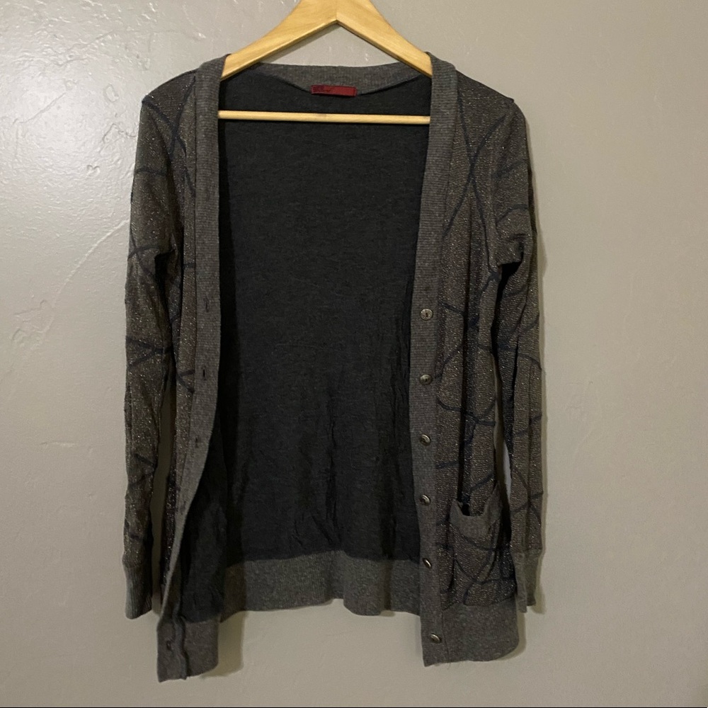 Red by BKE shimmer cardigan